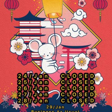 Chinese New Year 2020 Closure announcement